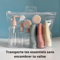 Kit produits liquides 11 pièces voyage - Accessoires de voyage