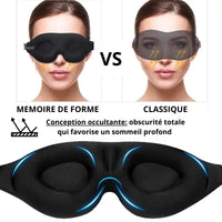 Masque de sommeil à mémoire de forme - Accessoires de voyage