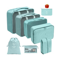 Organisateur de valise 7 + 1 pièces - Bleu ciel - Accessoires de voyage